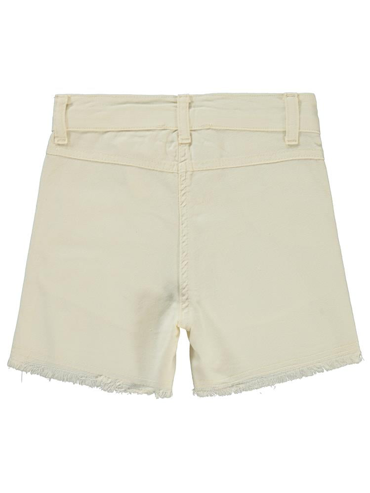 Civil Girls Çiçek Baskılı 2-5 Yaş Şort - Bej