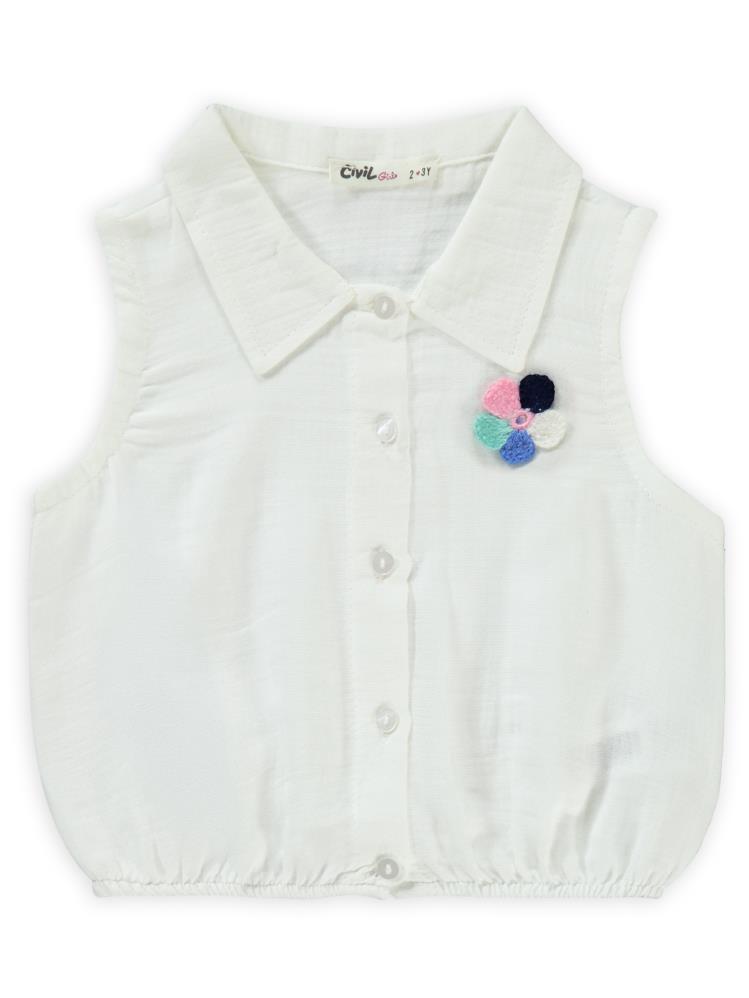 Civil Girls Papatya Baskılı 2-5 Yaş Takım - Mavi