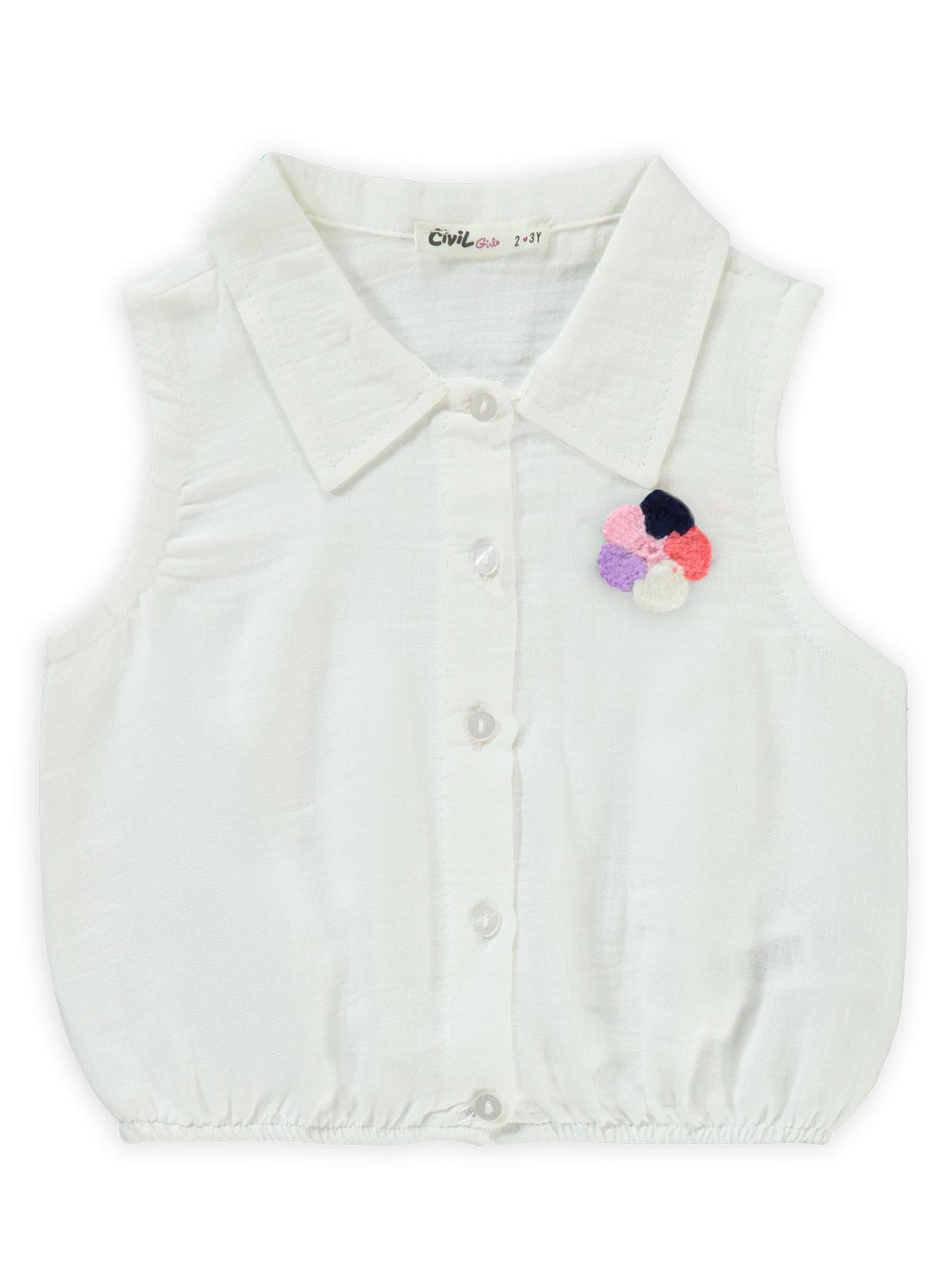 Civil Girls Papatya Baskılı 2-5 Yaş Takım - Lila