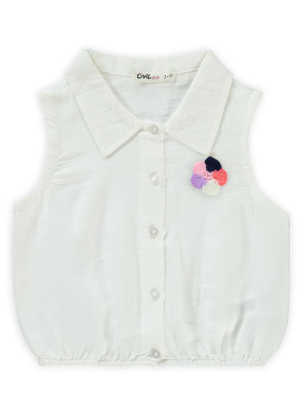 Civil Girls Papatya Baskılı 2-5 Yaş Takım - Lila