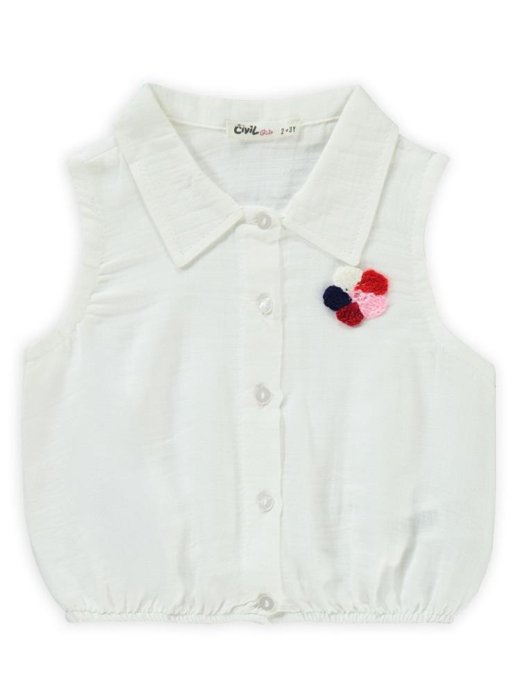 Civil Girls Papatya Baskılı 2-5 Yaş Takım - Kırmızı