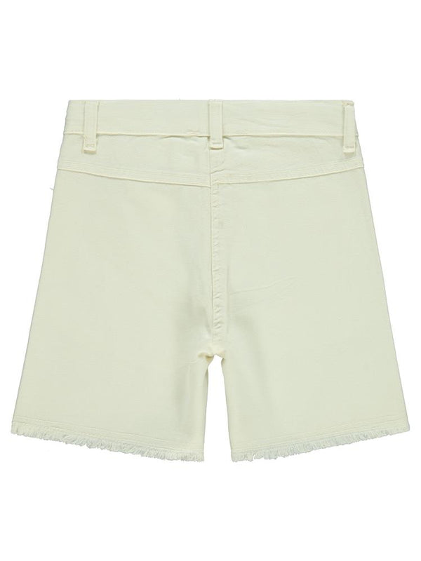 Civil Girls Çiçek Baskılı 6-9 Yaş Şort - Bej