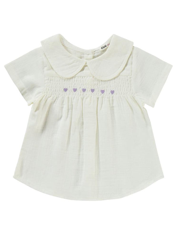 Civil Girls Kalp Nakışlı 2-5 Yaş Takım - Lila