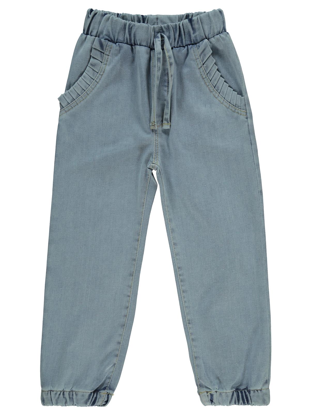 Civil Girls Cebi Fırfırlı 2-5 Yaş Pantolon - Mavi