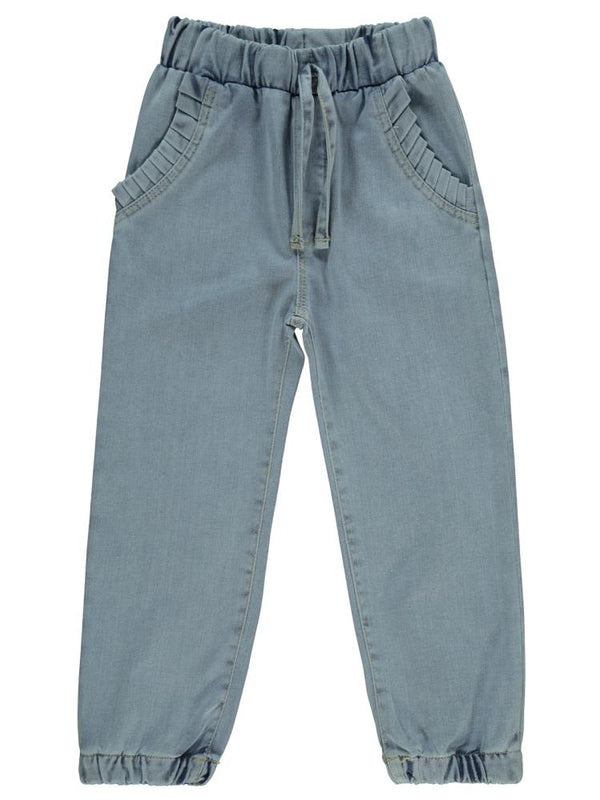 Civil Girls Cebi Fırfırlı 2-5 Yaş Pantolon - Mavi