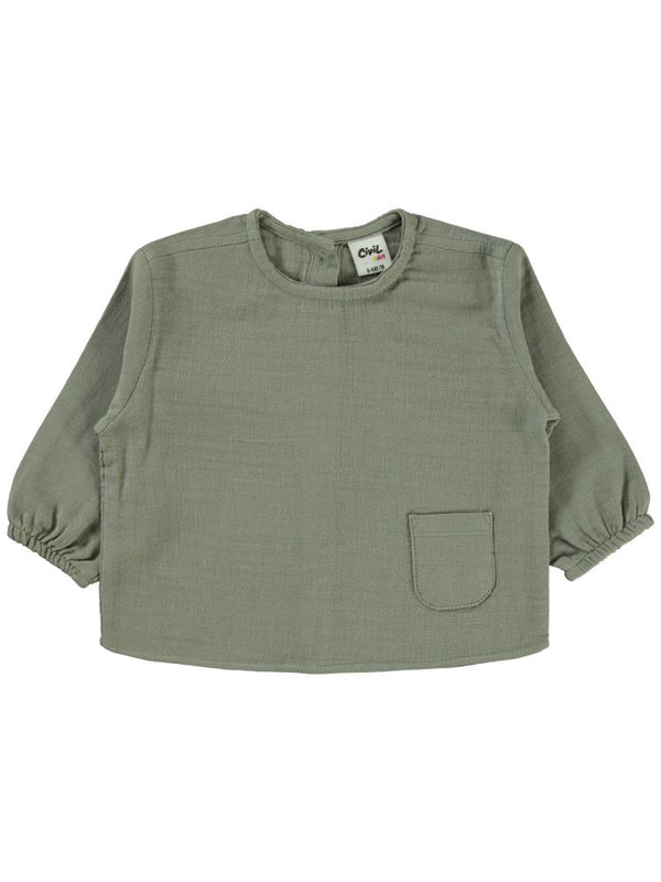 Civil Baby Tek Cep 6-18 Ay Gömlek - Haki