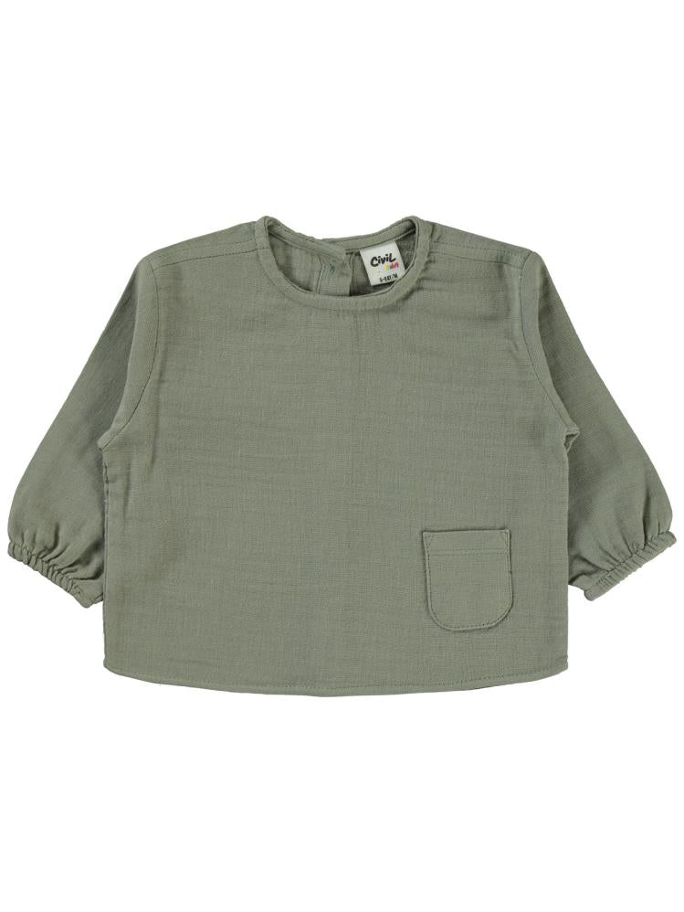 Civil Baby Tek Cep 6-18 Ay Gömlek - Haki