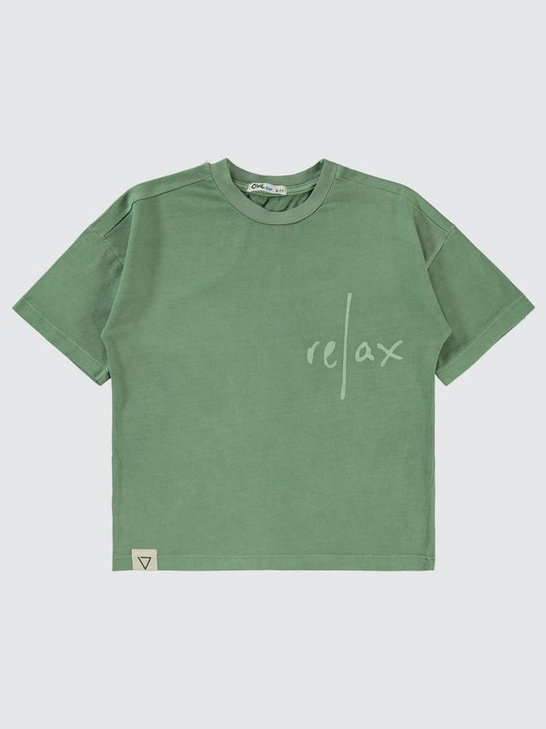Civil Boys Relax Baskılı 6-9 Yaş Tişört - Haki
