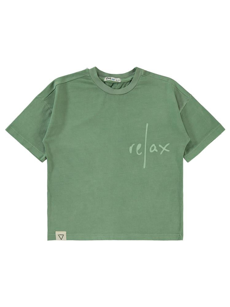 Civil Boys Relax Baskılı 6-9 Yaş Tişört - Haki
