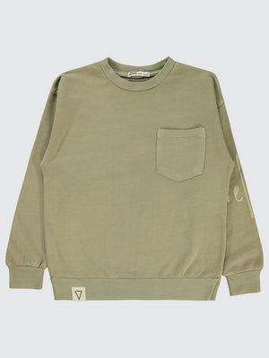 Civil Boys Yıkamalı Cepli 6-9 Yaş Sweatshirt - Gri