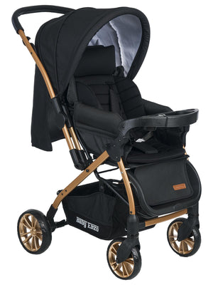 Baby Enzo Step25 Çift Yönlü Bebek Arabası - Siyah