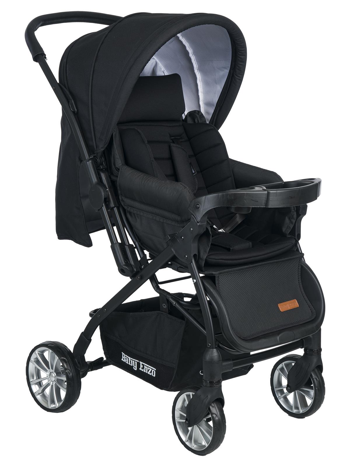 Baby Enzo Step25 Çift Yönlü Bebek Arabası - Siyah