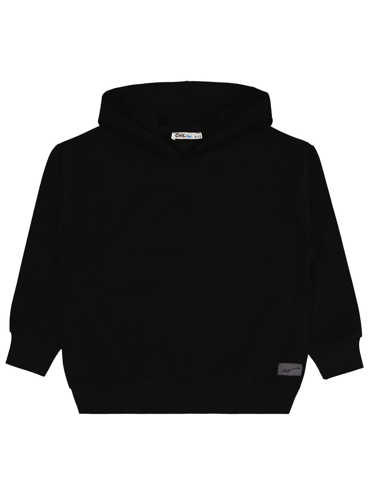 Civil Boys No Etiketli 6-9 Yaş Kapüşonlu  Sweatshırt - Siyah