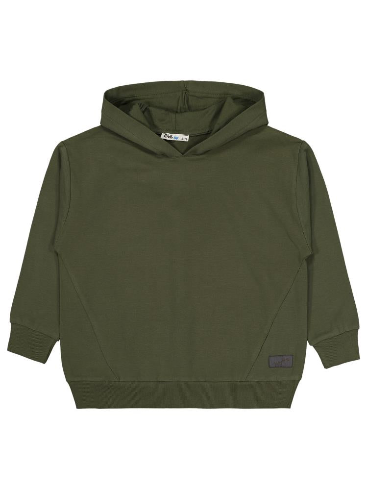 Civil Boys No Etiketli 6-9 Yaş Kapüşonlu  Sweatshırt - Haki