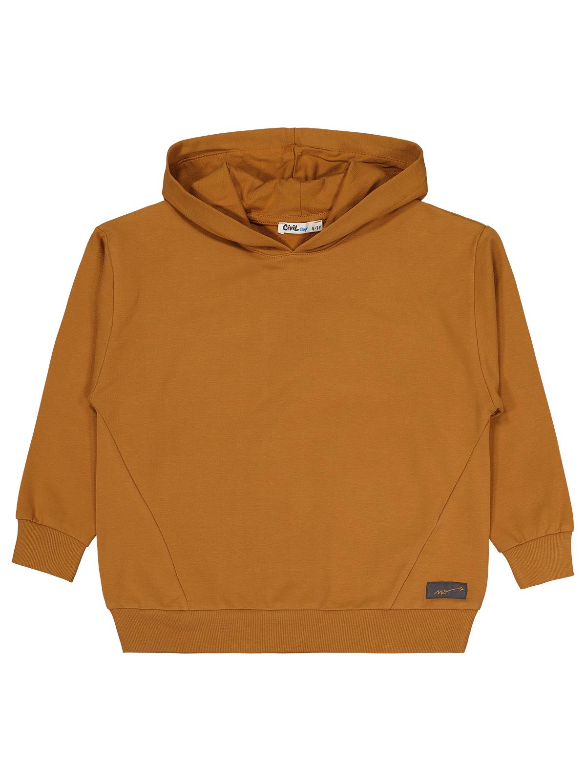 Civil Boys No Etiketli 6-9 Yaş Kapüşonlu  Sweatshırt - Kahve