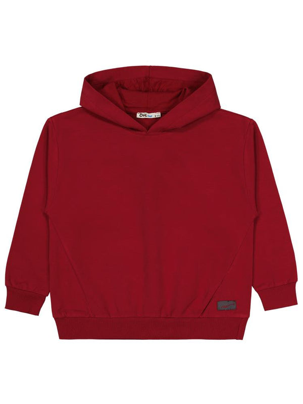 Civil Boys No Etiketli 6-9 Yaş Kapüşonlu  Sweatshırt - Bordo