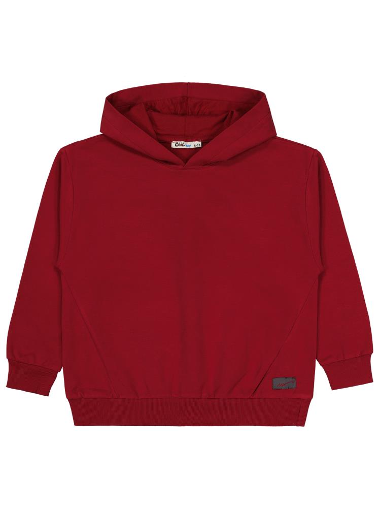 Civil Boys No Etiketli 6-9 Yaş Kapüşonlu  Sweatshırt - Bordo