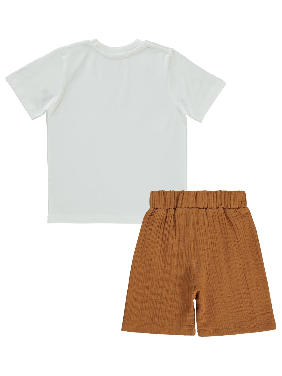 Civil Boys Saılıng Baskılı Kaprili 2-5 Yaş Takım - Ekru