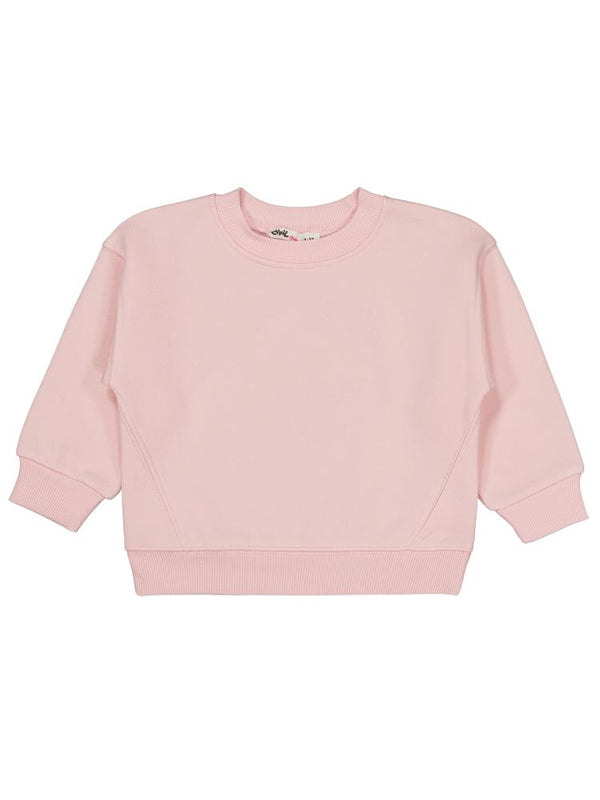 Civil Girls Düz 2-5 Yaş Sweatshirt - Pembe