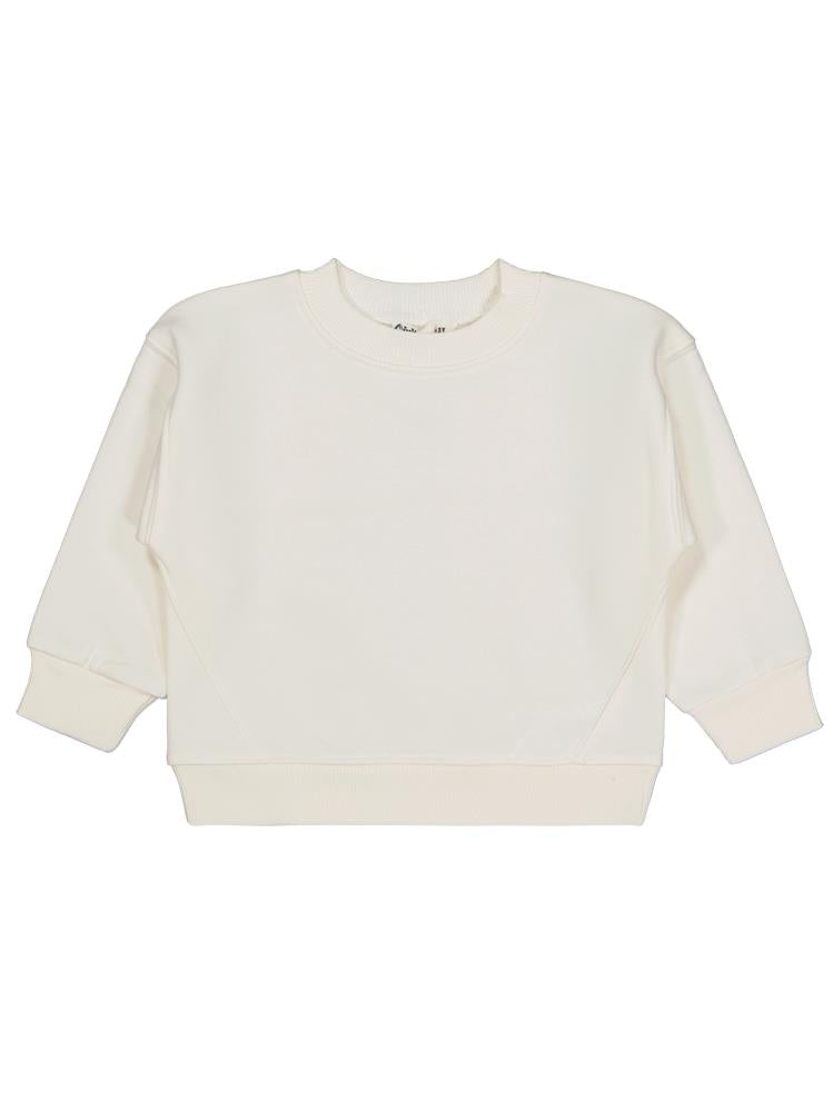 Civil Girls Düz 2-5 Yaş Sweatshirt - Ekru