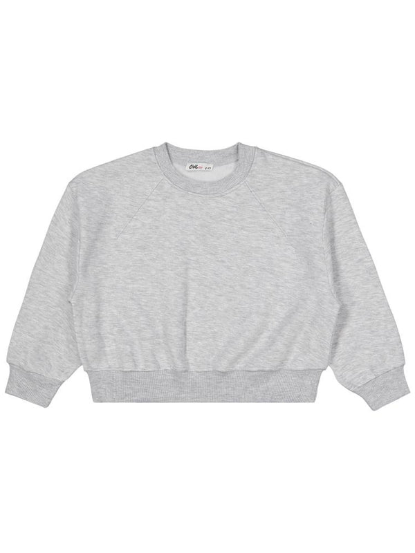 Civil Girls Düz 6-9 Yaş Sweatshirt - Gri