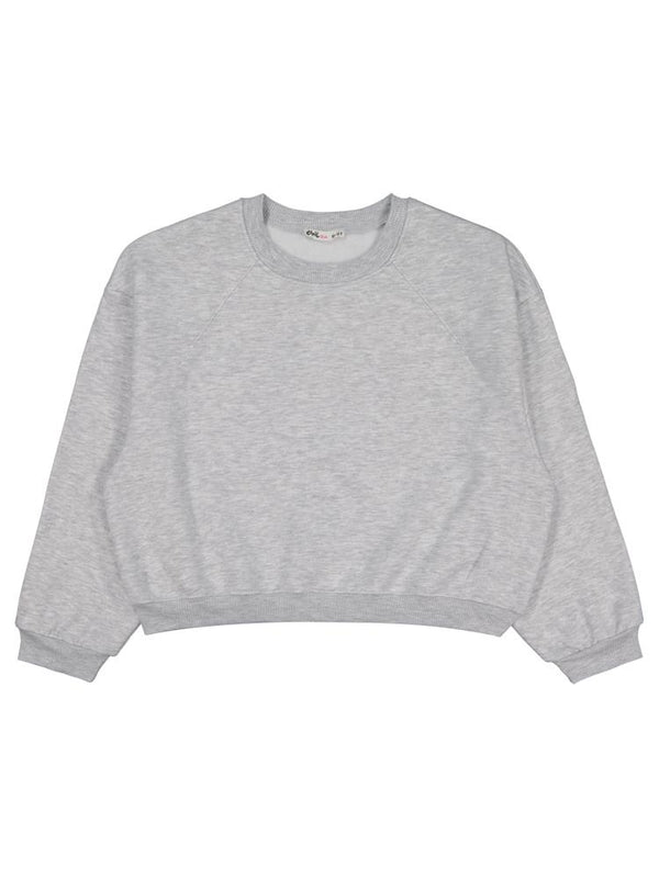 Civil Girls Düz 10-13 Yaş Sweatshirt - Gri
