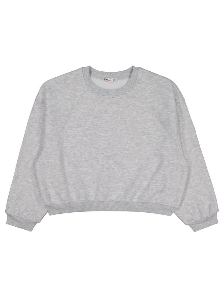 Civil Girls Düz 10-13 Yaş Sweatshirt - Gri