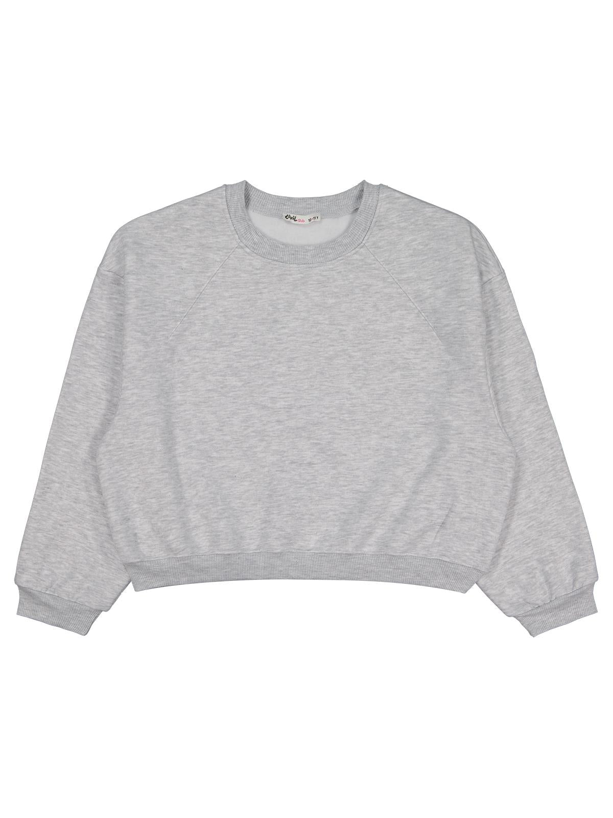 Civil Girls Kız Çocuk Düz 10-13 Yaş Sweatshirt - Gri