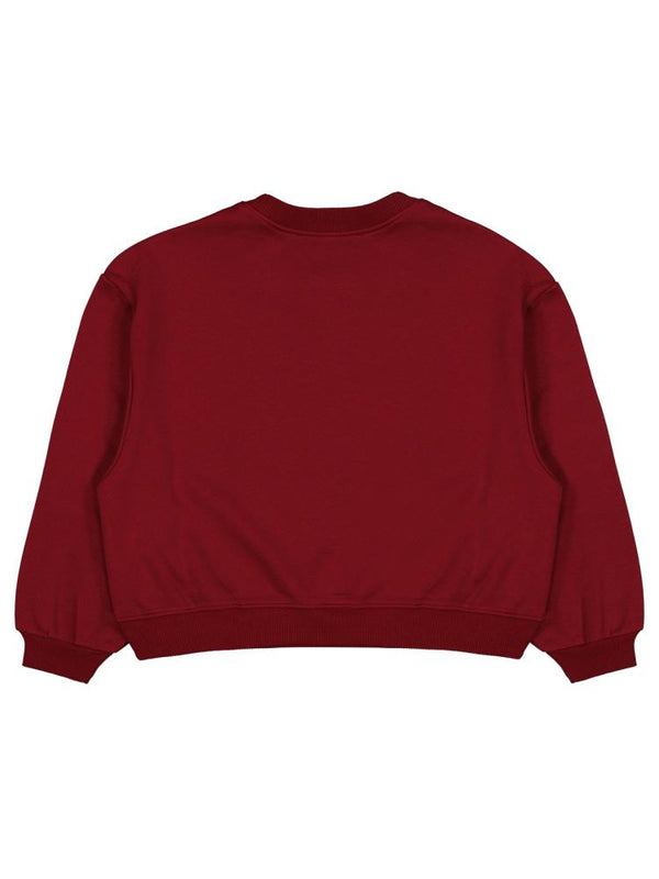 Civil Girls Düz 10-13 Yaş Sweatshirt - Bordo