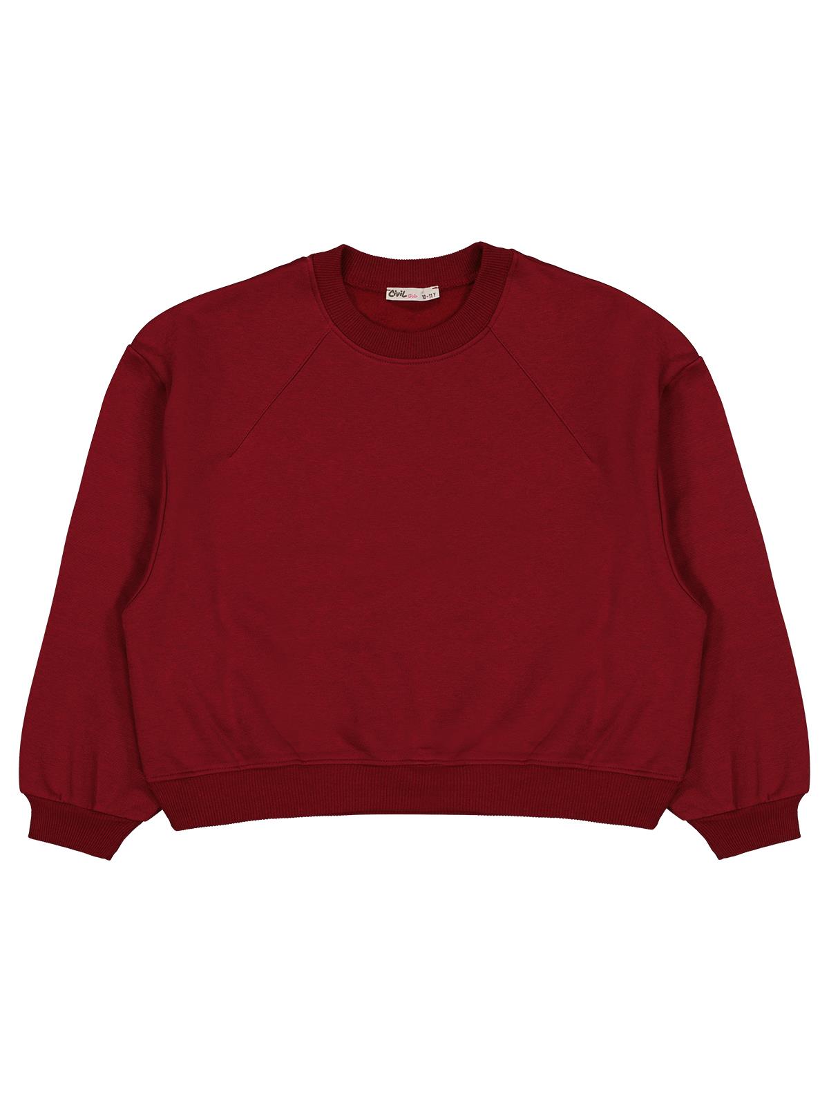 Civil Girls Kız Çocuk Düz 10-13 Yaş Sweatshirt - Bordo