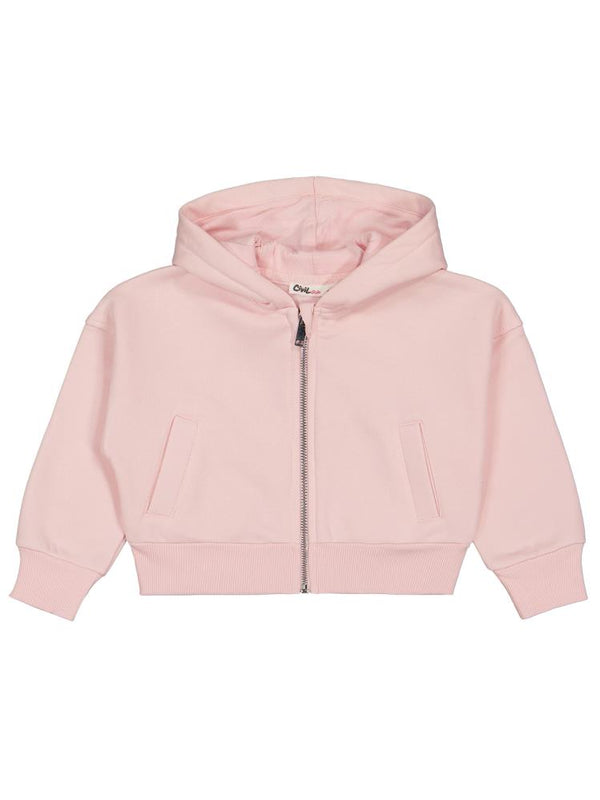 Civil Girls Düz 2-5 Yaş Hırka - Pembe