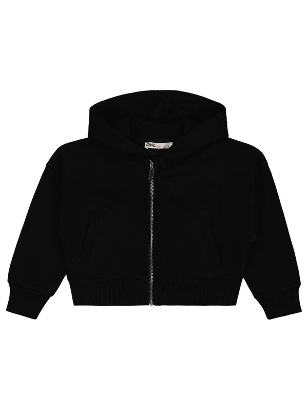 Civil Girls Düz 2-5 Yaş Hırka - Siyah