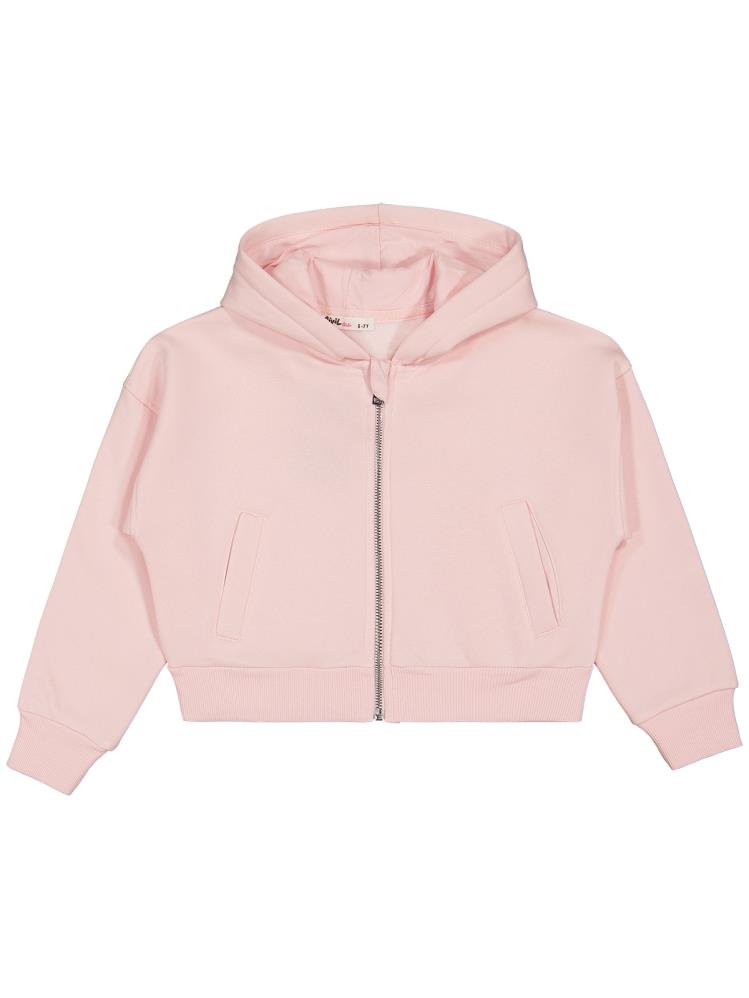 Civil Girls Düz 6-9 Yaş Hırka - Pembe