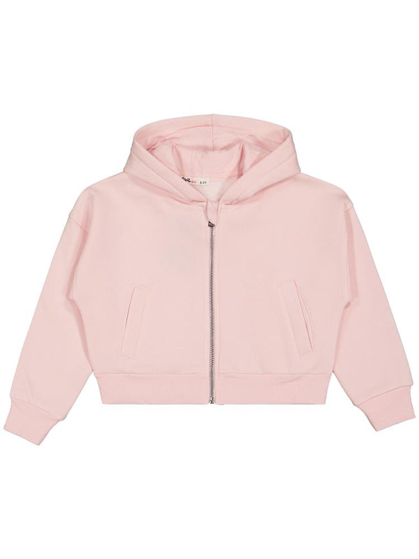 Civil Girls Düz 6-9 Yaş Hırka - Pembe