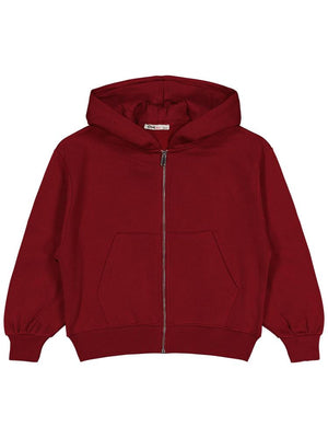 Civil Girls Düz 6-9 Yaş Hırka - Bordo