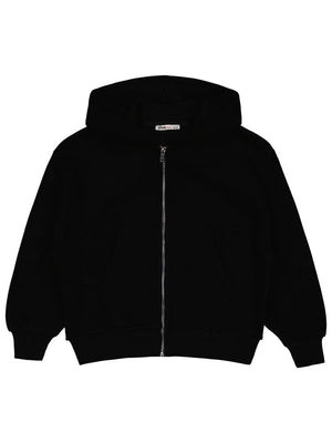 Civil Girls Düz 6-9 Yaş Hırka - Siyah