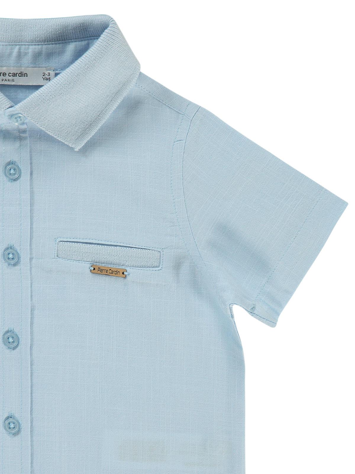 Pierre Cardin Armalı Cepli 2-5 Yaş Gömlek - Mavi