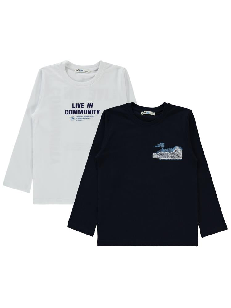 Civil Boys Lıve in Baskılı 2'li 5-13 Yaş Sweatshirt