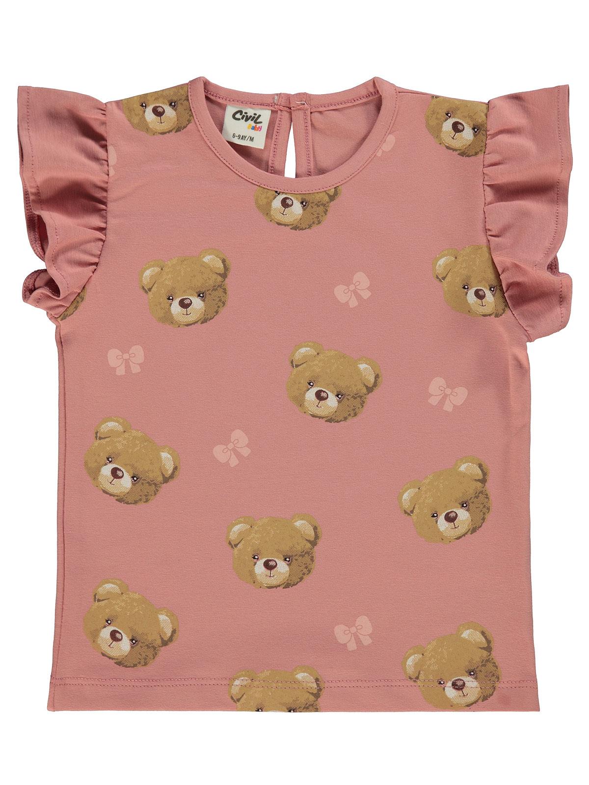 Civil Baby TeddyBear Baskılı 3'lü Set 6-18 Ay Tişört