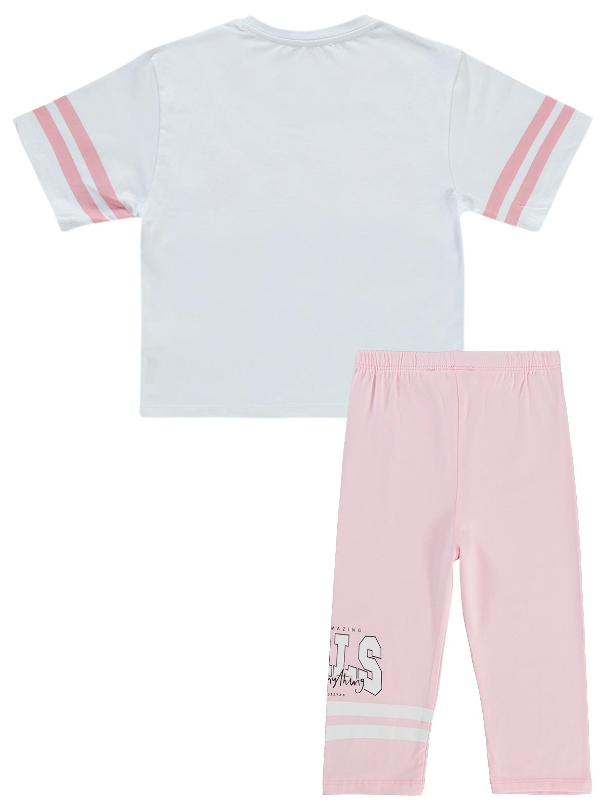 Civil Girls Sport Girl Baskılı Kısa Kol 2'li Set 6-9 Yaş Takım