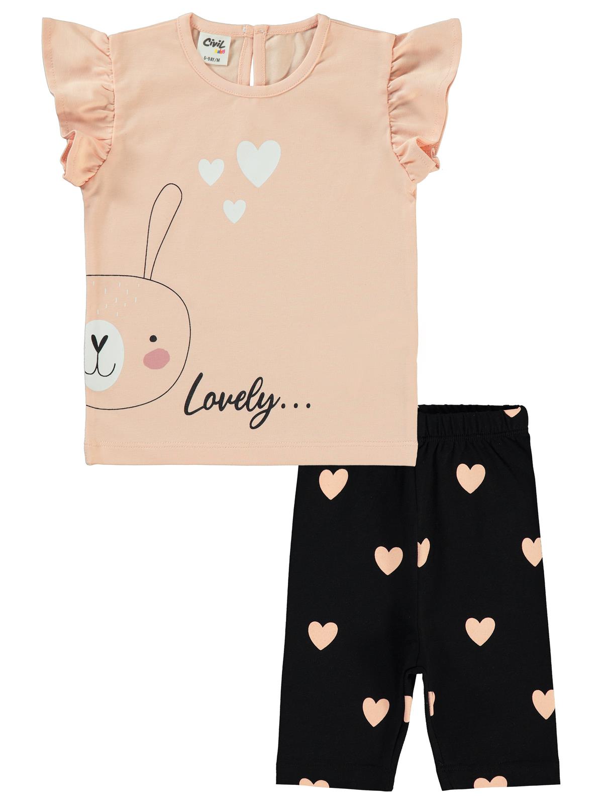 Civil Baby Tavşan Baskılı 3'lü Set  2'li 6-18 Ay Takım