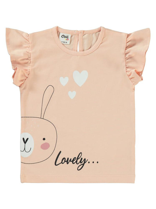 Civil Baby Tavşan Baskılı 3'lü Set  2'li 6-18 Ay Takım