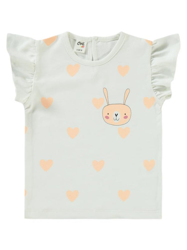 Civil Baby Tavşan Baskılı 3'lü Set  2'li 6-18 Ay Takım