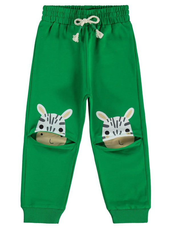 Civil Boys Zebra Baskılı 2-5 Yaş Eşofman Takımı - Yeşil