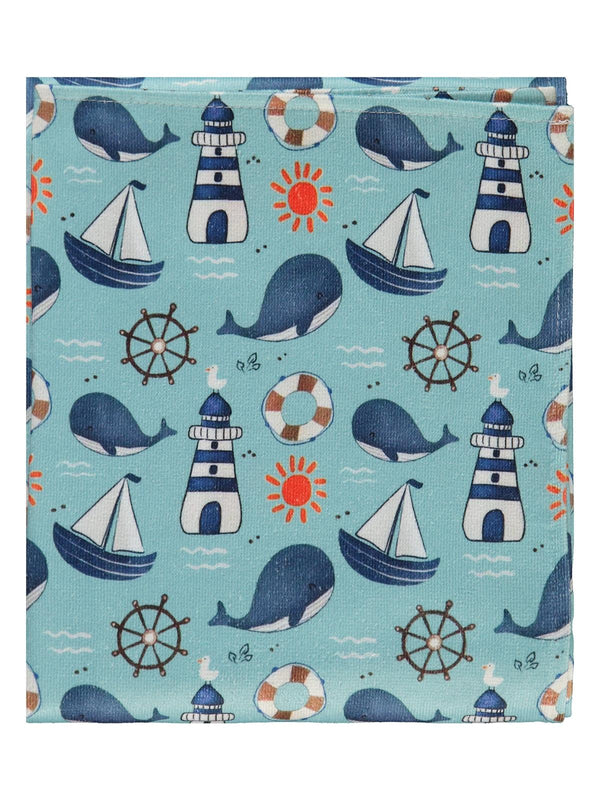 Civil Boys Balina Baskılı Havlu - Yeşil