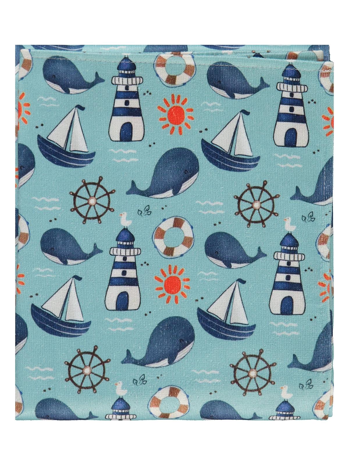 Civil Boys Balina Baskılı Havlu - Yeşil