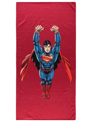 Superman Baskılı Havlu - Kırmızı