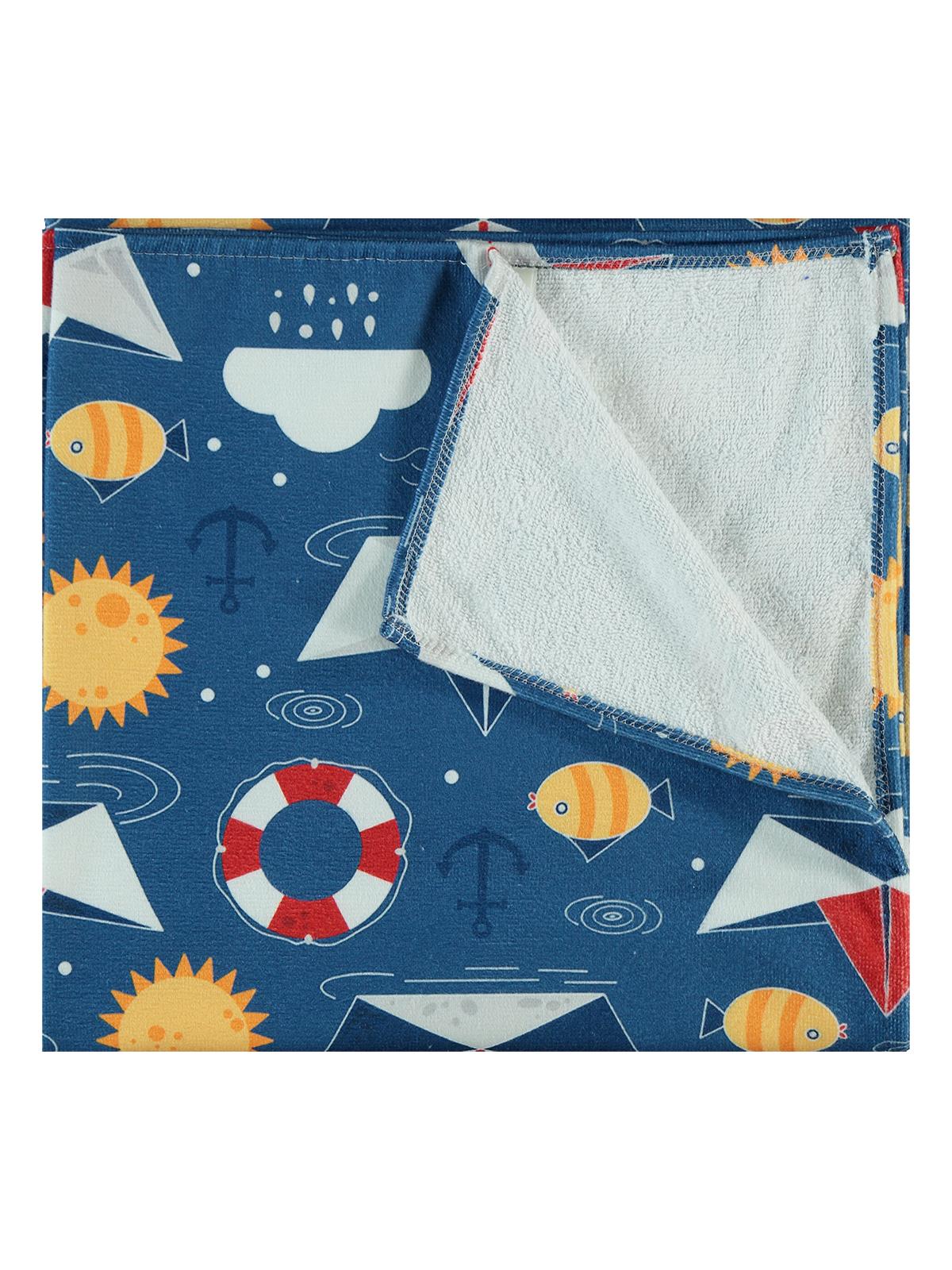 Civil Boys Denizci Baskılı Havlu - Mavi
