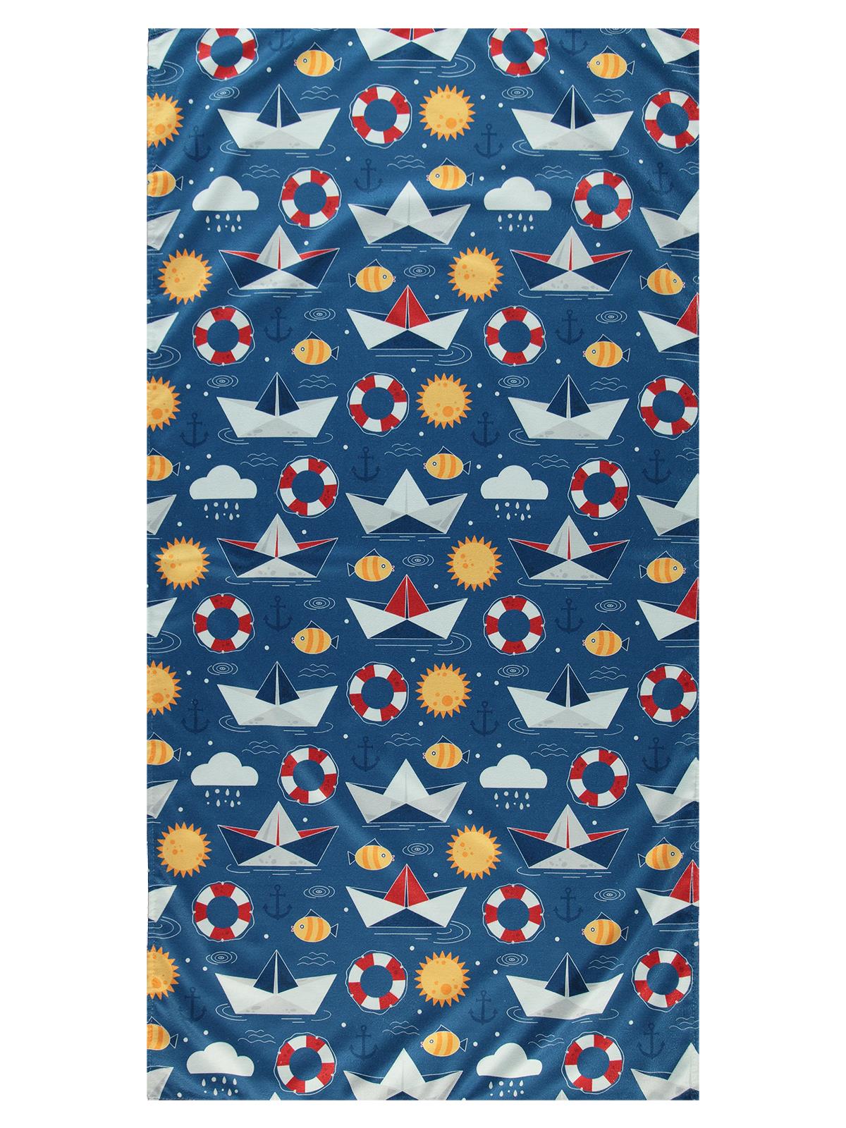 Civil Boys Denizci Baskılı Havlu - Mavi