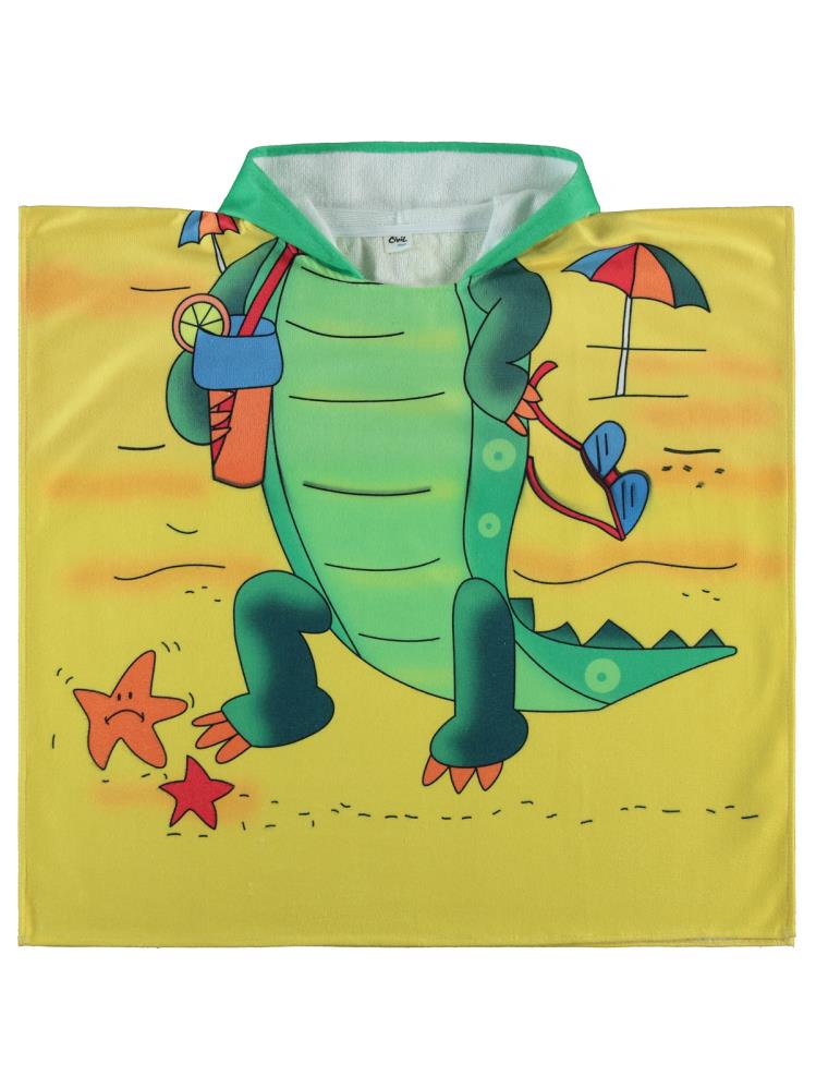 Civil Boys Timsah Baskılı Panço - Sarı